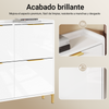 SoBuy FSR206-GW Sapateira estreita 19 cm Sapateira com 4 portas Corredor Branco 100x19x90 cm