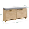 SoBuy FSR211-N Banco Zapatero con Asiento Madera 100x24x50cm