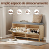SoBuy FSR211-N Banco Zapatero con Asiento Madera 100x24x50cm