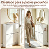 SoBuy FSR216-W Zapatero Estrecho 18cm Armario de zapatos con 4 puertas