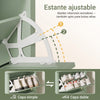 SoBuy FSR222-GR Mueble Zapatero Estrecho de 3 Puertas con Mimbre Verde 62x25x121.5 cm