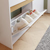 SoBuy FSR225-E-W Mueble Zapatero Estrecho para Recibidor Blanco 103x19x99.5 cm
