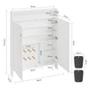 SoBuy FSR227-E-W Zapatero Ultra Delgado de 15 cm con 2 Puertas Blanco 98x15x123.5 cm
