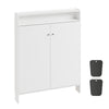 SoBuy FSR227-E-W Zapatero Ultra Delgado de 15 cm con 2 Puertas Blanco 98x15x123.5 cm