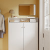 SoBuy FSR227-E-W Zapatero Ultra Delgado de 15 cm con 2 Puertas Blanco 98x15x123.5 cm