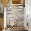 SoBuy FSR227-E-W Zapatero Ultra Delgado de 15 cm con 2 Puertas Blanco 98x15x123.5 cm