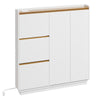 SoBuy FSR229-E-WN Zapatero 15 cm Ultraestrecho Enchufe Superio Blanco Natural