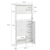 SoBuy FSR232-W Armario Zapatero Estrecho Blanco de 14 cm de Profundidad 83x14x197 cm