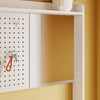 SoBuy FSR233-W Armario Zapatero Estrecho Blanco con Espejo y 6 Ganchos 83x14x197 cm