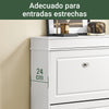 SoBuy FSR78-LW Sapateira estreita com 2 abas e 1 gaveta para entrada e corredor 75x96x24 cm