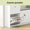 SoBuy FSR78-W Sapateira com 2 abas Branca A83cm