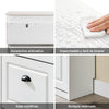 SoBuy FSR79-WG Zapatero Estrecho 4 Solapas para Entrada y Recibidor | Madera Envejecida Blanca