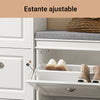 SoBuy FSR82-K-W Banco Zapatero Estrecho con 1 cajón Ancho 60cm Blanco
