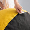 SoBuy FST100-Y Sillón relax de pana amarillo con reposapiés Butaca individual moderna sin marco
