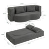 SoBuy FST101-DG Sofá cama 2 plazas convertible en gris oscuro Multifuncional para espacios pequeños