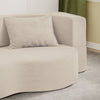 SoBuy FST101-MI Sofá cama 2 plazas convertible de pana beige Multifuncional para espacios pequeños