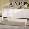 SoBuy FST101-MI Sofá cama 2 plazas convertible de pana beige Multifuncional para espacios pequeños