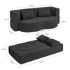 SoBuy FST101-SCH Sofá cama 2 plazas convertible de pana negra 177x107x32 cm