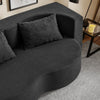 SoBuy FST101-SCH Sofá cama 2 plazas convertible de pana negra 177x107x32 cm