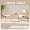 SoBuy FST40-Wx2 Pack de 2 cadeiras dobráveis ​​de madeira