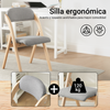 SoBuy FST92-Nx2 Lote de 2 Sillas Plegables de Madera con Asiento y Respaldo