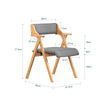 Preventa-SoBuy FST98-HG Silla de Madera con Cojín para Comedor Plegable y Montada Gris
