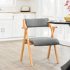 Preventa-SoBuy FST98-HG Silla de Madera con Cojín para Comedor Plegable y Montada Gris