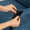 SoBuy FST99-B Sillón Relax Individual con Reposapiés Butaca de Lectura Cómoda para Salón Azul Oscuro