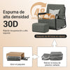 SoBuy FST99-DG Sillón Relax con reposapiés, Espuma 30D y Confort Gris Oscuro