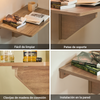 Mesa plegable pared SoBuy FWT03-PF como escritorio dormitorio vintage con portátil