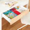 SoBuy FWT106-W Mesa Escritorio de Ordenador con 2 Cajones y 1 Estante