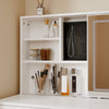 SoBuy FWT114-E-W Tocador con LED estación de Carga y Taburete Blanco 120x40x127cm