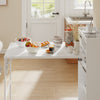 SoBuy FWT115-W Isla de cocina blanca con encimera abatible 65.3x199.5x120 cm