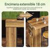 SoBuy FWT98-PF Mesa Alta de Bar con 1 Tablero Plegable Adicional