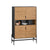 Aparador SoBuy HFSB03-SCH para sala de estar e jantar com 4 portas e 3 compartimentos