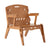 Cadeira de jantar com encosto SoBuy HFST02-BR, cadeira de baloiço, castanha