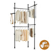 Cabide SoBuy KLS03-II-SCH com 4 barras preto