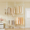 SoBuy KLS03-II-W Perchero de Ropa con 4 barras Blanco