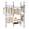 Cabide SoBuy KLS04-II-SCH com 5 barras e 2 cestos preto 