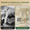 Cabide telescópico SoBuy KLS04-II-HG com altura ajustável, cinzento, 209-311 x 200-295 cm
