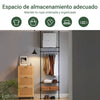 Cabide SoBuy KLS07-SCH com 1 barra e 3 prateleiras preto H233-295cm