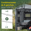 SoBuy KLS11-DG Garaje para moto y bicicletas Caseta Jardin Exterior 120x176x163 cm Gris