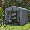 SoBuy KLS11-L-DG Garaje para bicicletas Caseta Jardin Exterior 1,59x2,19 x1,65 m Gris