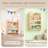 SoBuy KMB08-K-N Librería infantil con 4 Estantes L60cm Natural