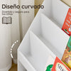 SoBuy KMB118-W Librería Infantil Montessori con 3 Compartimentos y 3 Estantes