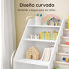 Preventa-SoBuy KMB119-W Estantería Libros Infantil Librería Infantil con 3 Estantes y 1 Compartimento