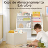 Preventa-SoBuy KMB119-W Estantería Libros Infantil Librería Infantil con 3 Estantes y 1 Compartimento