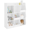SoBuy KMB120-W Librería Infantil Estantería para libros y Juguetes con 9 Compartimientos Blanco 95x34x105 cm