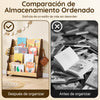 Preventa-SoBuy KMB32-N Libreria Infantil con 4 Compartimentos y 2 Ganchos Marrón
