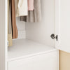 SoBuy KSB03-W Armario Blanco Pequeño con 2 Puertas Ropero Moderno Estrecho con Barra 45x55x187 cm
